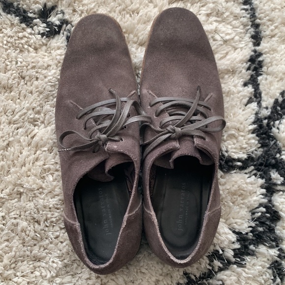 John Varvatos Gray Suede Oxford shoes main image 7